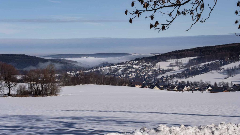 Bockau, Erzgebirge im Winter