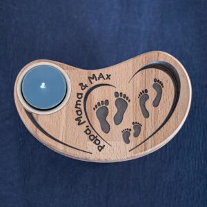 Kerzenhalter Fußspuren Familie