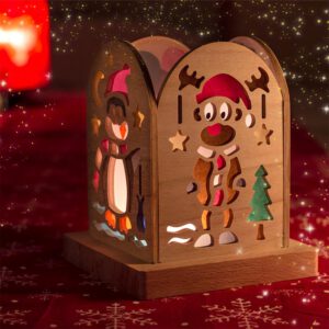 Personalisiertes Bastelset Winterlaterne mit Kerze (15cm)