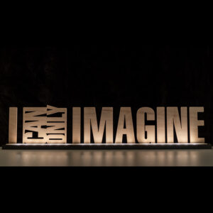 Schriftzug beleuchtet - IMAGINE